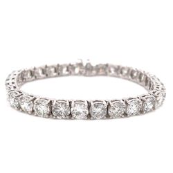 14K White Gold 22.50 Ct. Diamond Tennis Bracelet

