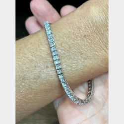 14K White Gold 7.00 Ct. Diamond Tennis Bracelet