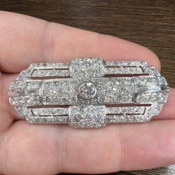 Art Deco Platinum Diamond Brooch
