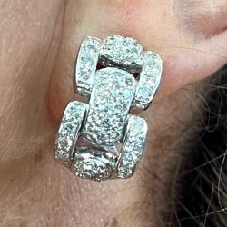 18K White Gold Diamond Earrings
