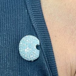 Linda Lee Johnson Platinum Diamond Brooch
