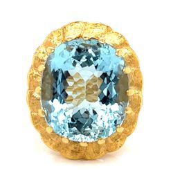 14K Yellow Gold Aquamarine Ring

