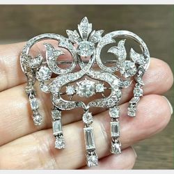 Art Deco Platinum Diamond Brooch
