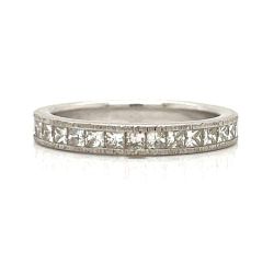 Platinum 1.50 Ct. Princess-cut Diamond Eternity Band
