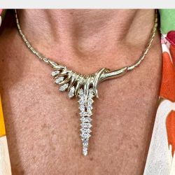 Jose Hess 14K Yellow Gold Diamond Necklace