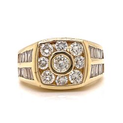 14K Yellow Gold Men's Diamond Ring
