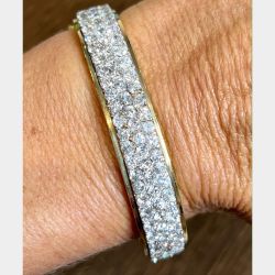 18K Yellow Gold 17.00 Ct. Diamond Bangle
