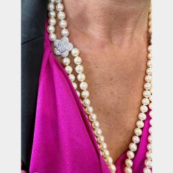 18K White Gold Cultured Pearl Necklace
