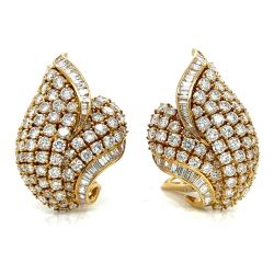 18K Yellow Gold 17.25 Ct. Diamond Earrings
