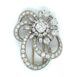 Art Deco Platinum Diamond Brooch
