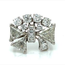 Art Deco Platinum Diamond Cocktail Ring
