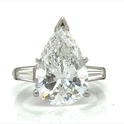 Platinum 5.24 Ct. GIA Certified Diamond Engagement Ring