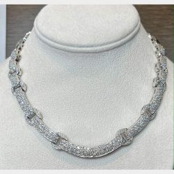 18K White Gold 19.00 Ct. Diamond Necklace
