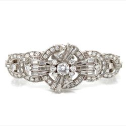 Art Deco Platinum 10.20 Ct. Diamond Bracelet
