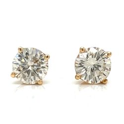 14K Yellow Gold 2.71 Ct. Diamond Stud Earrings
