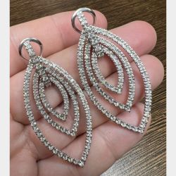 18K White Gold 4.25 Ct. Diamond Earrings
