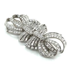 Art Deco Platinum Diamond Clips/Brooch
