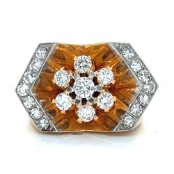 Retro 18K & Platinum 1.15 Ct. Diamond Ring