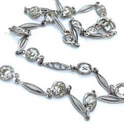 Art Deco Platinum 11.85 Ct. Diamond by the Yard Necklace

