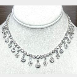 Art Deco Platinum 24.80 Ct. Diamond Necklace
