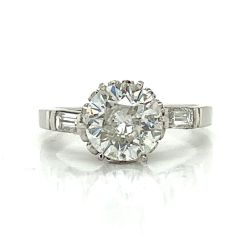 Art Deco Platinum 1.89 Ct. Diamond Ring
