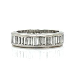 Art Deco Platinum 3.50 Ct. Diamond Eternity Ring