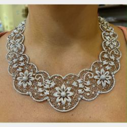 18K White Gold 35.00 Ct. Diamond Necklace
