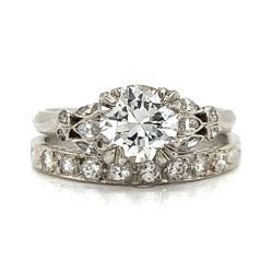 Art Deco 1.27 Ct. GIA Certified Diamond Ring
