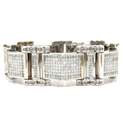 14K White Gold 27.00 Ct. Diamond Bracelet
