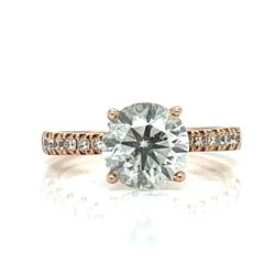 18K Rose Gold 2.00 Ct. GSI Certified Diamond Ring

