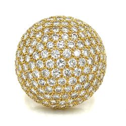 18K Yellow Gold 12.50 Ct. Diamond Cocktail Ring