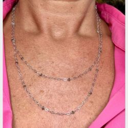 10K Yellow Gold 6.12 Ct. Diamond by the Yard Necklace