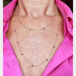 10K White Gold 6.81 Ct. Diamond by the Yard Necklace