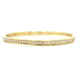 18K Yellow Gold 3.50 Ct. Diamond Bangle 
