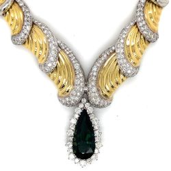 18K & Platinum Turmaline & Diamond Necklace

