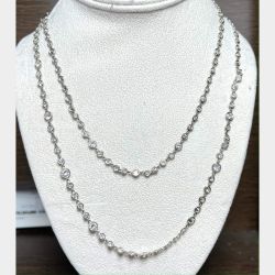 Platinum 22.75 Ct. Diamonds by the Yard Necklace

