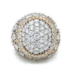 David Webb 18K Yellow Gold & Platinum 14.25 Ct. Diamond Ring
