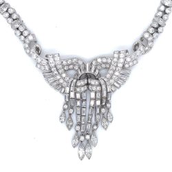 Art Deco Platinum 32.00 Ct. Diamond Necklace
