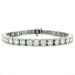 Platinum 18.00 Ct. Diamond Tennis Bracelet
