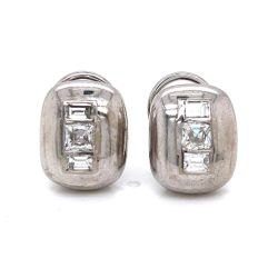 18K White Gold 1.70 Ct. Diamond Earrings
