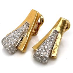 18k Yellow Gold 4.00 Ct. Diamond Earrings