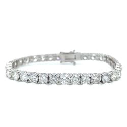 18K White Gold 17.31 Ct. Diamond Tennis Bracelet
