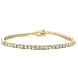 14K Yellow Gold 5.25 Ct. Diamond Tennis Bracelet
