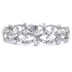 Art Deco Platinum 17.90 Ct. Diamond Bracelet
