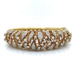 18K Yellow Gold 6.25 Ct. Diamond Bangle
