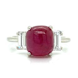 14K White Gold 4.67 Ct. Ruby & Diamond Ring
