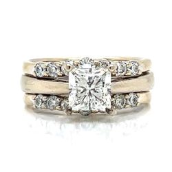 14K White Gold 1.58 Ct. GIA Certified Diamond Ring w/ Diamond Ring Guard
