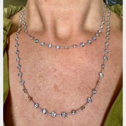 *18K White Gold 10.00 Ct. Diamond by the Yard Necklace*
