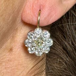 *18K & Platinum 3.48 Ct. Diamond Earrings*
