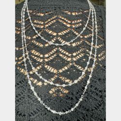 Platinum 17.50 Ct. Diamond by the Yard Necklace
